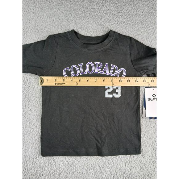 Colorado Rockies MLB Tee Toddler Girls Size XS (4-5) Black Baseball T-Shirt NWT - Picture 5 of 8